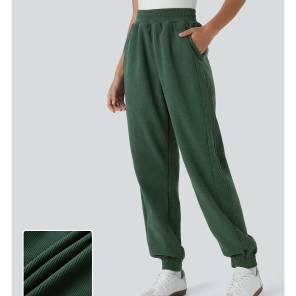 Women's Green Jogger Pants - Picture 2 of 2